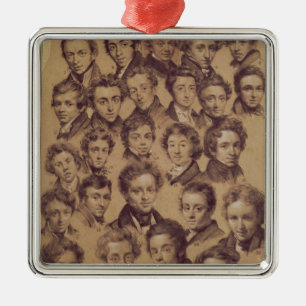 Ornement Carré Argenté Vingt-cinq élèves du studio d'Antoine