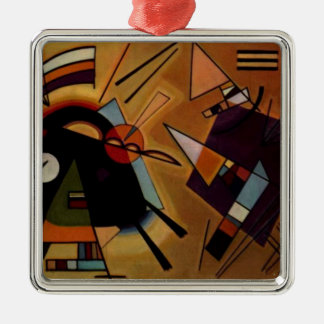 Ornement Carré Argenté Violet noir Kandinsky