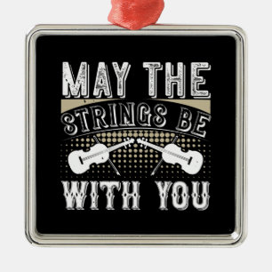 Ornement Carré Argenté Violon - Que Les Cordes Soient Avec Vous