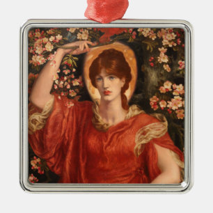 Ornement Carré Argenté Vision de Fiammetta (par Dante Gabriel Rossetti)