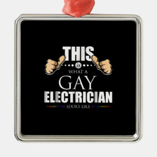 Ornement Carré Argenté Voici À Quoi Ressemble Un Électricien Gay