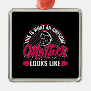 Ornement Carré Argenté Voici À Quoi Ressemble Une Mère Magnifique