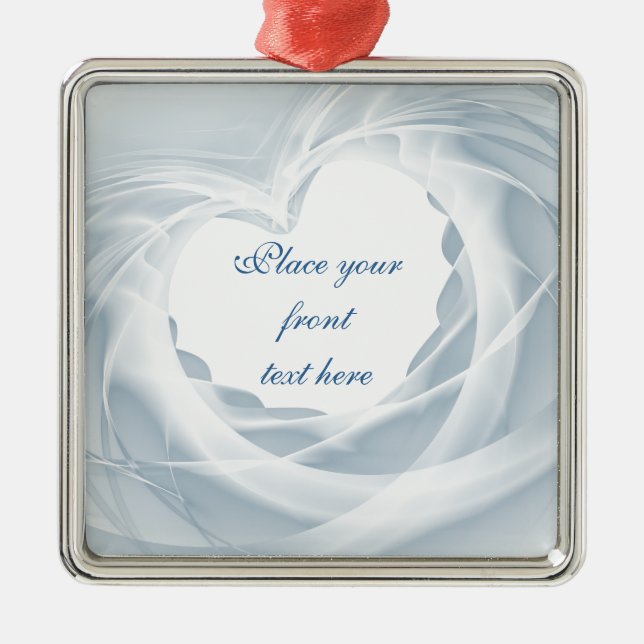 Ornement Carré Argenté Voile de naissance (Devant)