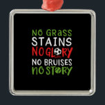 Ornement Carré Argenté Volley-ball dit<br><div class="desc">Graphique de volley-ball amusant pour un joueur de volley-ball.</div>