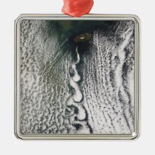 Ornement Carré Argenté Vortices nuageuses de Cheju Do, Corée du Sud