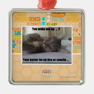 Ornement Carré Argenté Vous m'avez réveillé