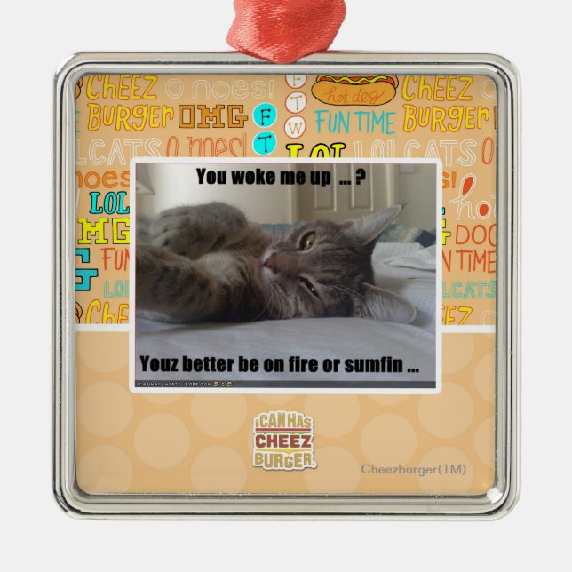 Ornement Carré Argenté Vous m'avez réveillé (Devant)