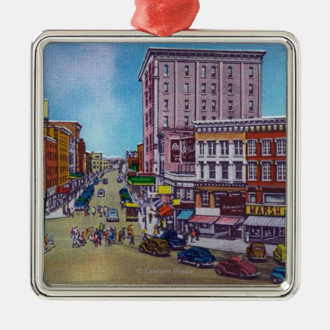 Ornement Carré Argenté Vue de la place publique (Devant)