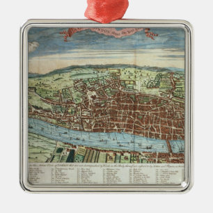 Ornement Carré Argenté Vue de Londres, c.1560
