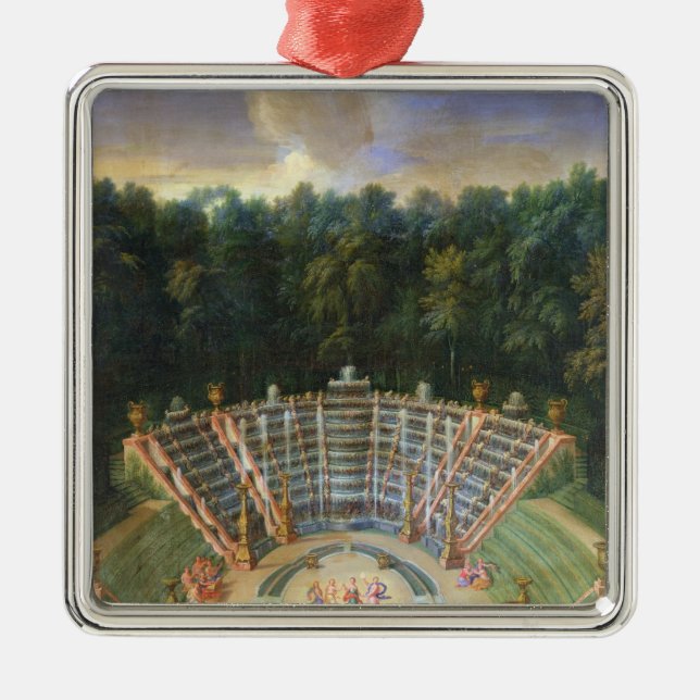 Ornement Carré Argenté Vue de Salle de Bal (Devant)