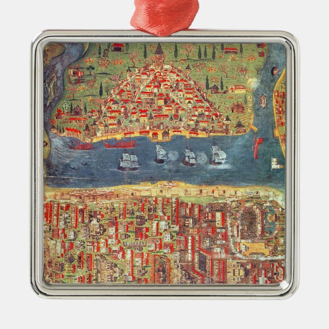 Ornement Carré Argenté Vue d'IUK T.5964 d'Istanbul (Devant)