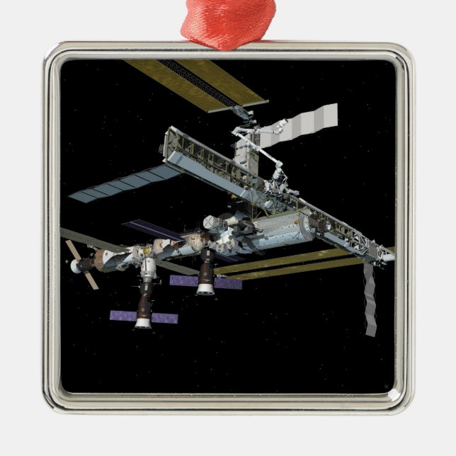 Ornement Carré Argenté Vue générée par ordinateur 19 (Devant)