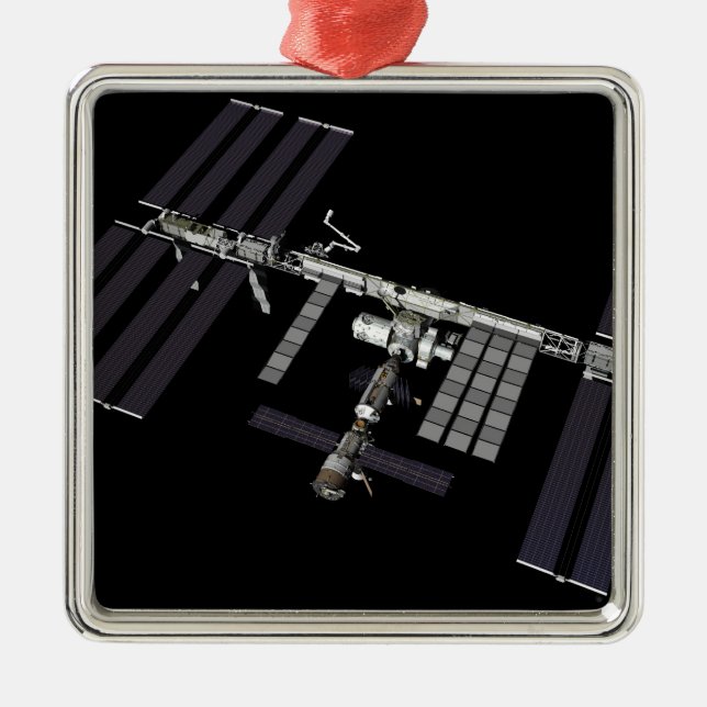 Ornement Carré Argenté Vue générée par ordinateur 24 (Devant)