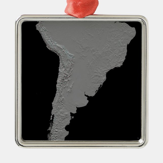 Ornement Carré Argenté Vue stéréoscopique de l'Amérique du Sud (Devant)