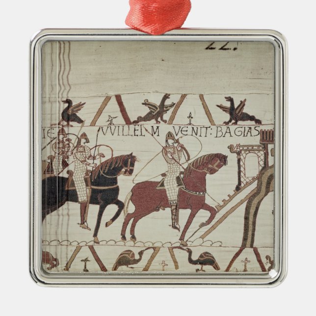 Ornement Carré Argenté William le conquérant arrive à Bayeux (Devant)