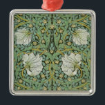 Ornement Carré Argenté William Morris - Pimpernel<br><div class="desc">Pimpernel - William Morris,  Conception répétée pour textiles,  1876</div>