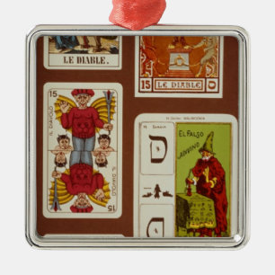 Ornement Carré Argenté XV le diable