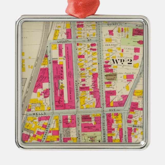 Ornement Carré Argenté Yonkers, New York 7 (Devant)