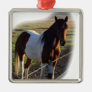 Ornement carré élégant en métal