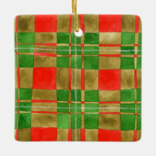 Ornement carré en céramique MACGREGOR TARTAN