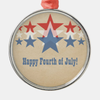 Ornement Cascade rouge, blanc et bleu étoile