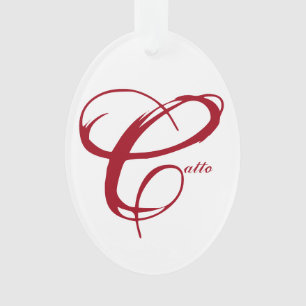 Ornement "Catto" avec "Live Laugh Love" sur le dos