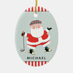 Ornement céramique de collection de golf personnal