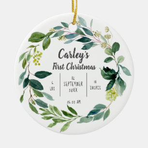 Ornement céramique de Noël pour bébé personnal
