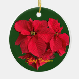 Ornement céramique Poinsettia