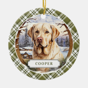 Ornement Cercle en céramique Labrador Retriever