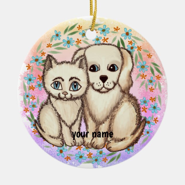 Ornement Chat Aime Chien (Devant)