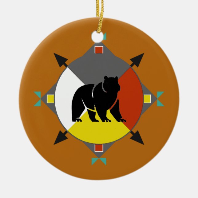 Ornement cherokee de directions de l'ours quatre (Devant)