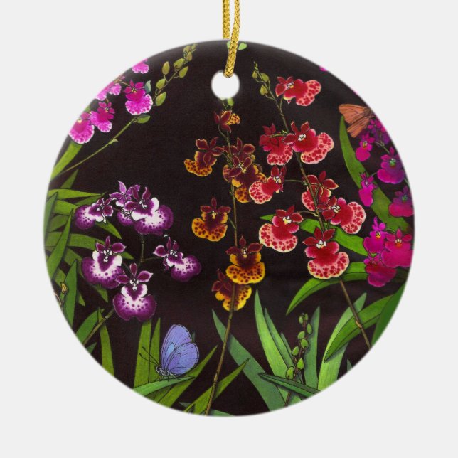 Ornement chevauchant d'orchidées d'Oncidium (Devant)