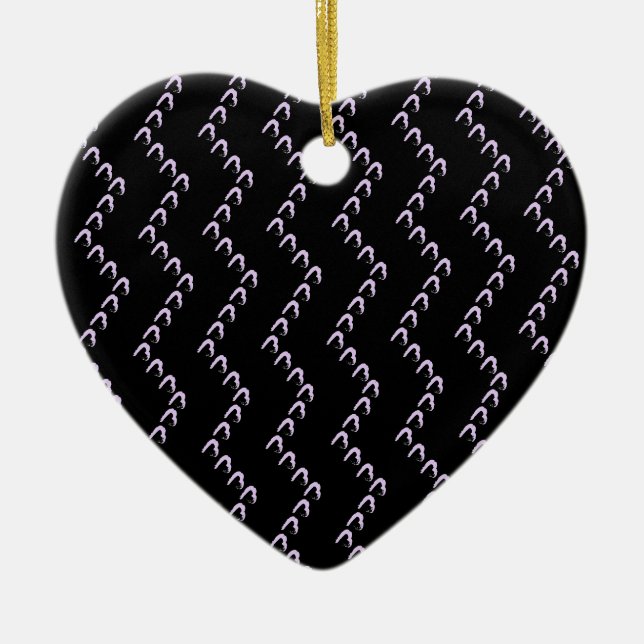 Ornement Chevron Cœurs Pastel Violet Nero Noctis (Devant)