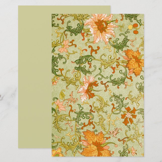 Ornement Chinois Vintage Fleurs Jones (Devant / Derrière)
