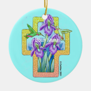 Ornement Chrétien Croix Iris 