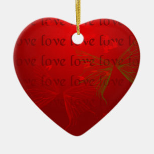 Ornement Cœur Amour Rouge