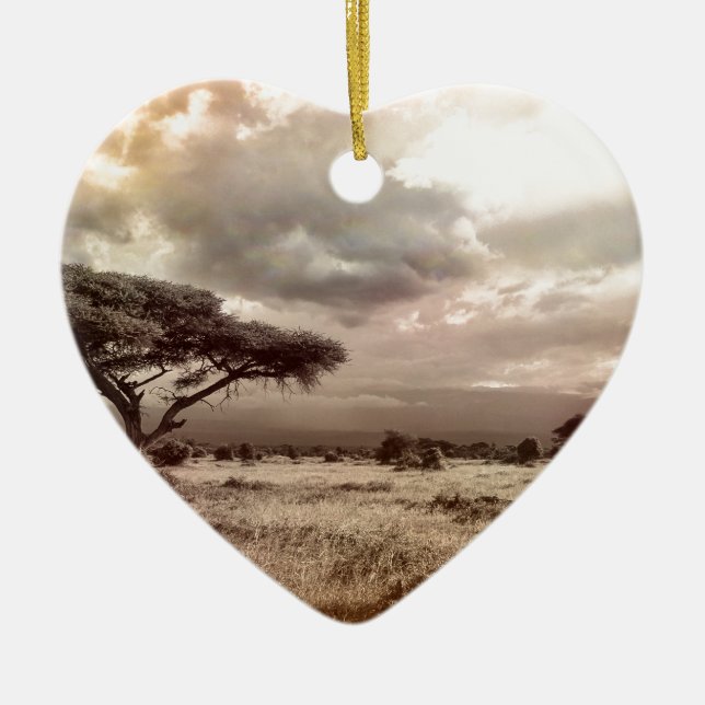 Ornement Cœur En Céramique afrique-944-nature sauvage-terrestre (Devant)