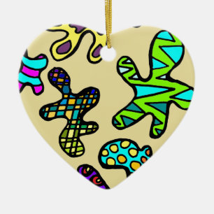 Ornement Cœur En Céramique Amibes !