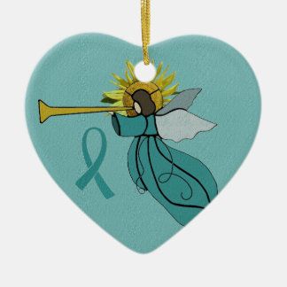 Ornement Cœur En Céramique Ange d'ornement de Noël d'espoir