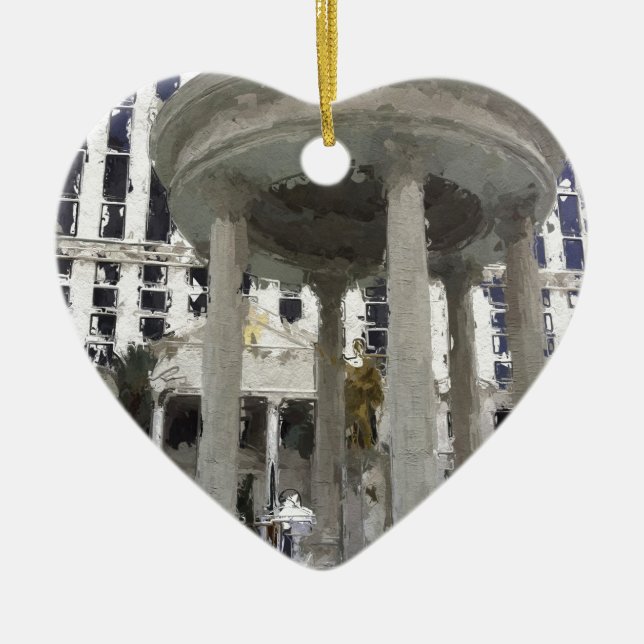 Ornement Cœur En Céramique Art de Caesars Palace de Las Vegas (Devant)