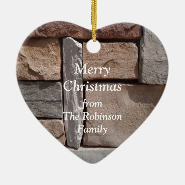 Ornement Cœur En Céramique Artisan Masonry (Devant)