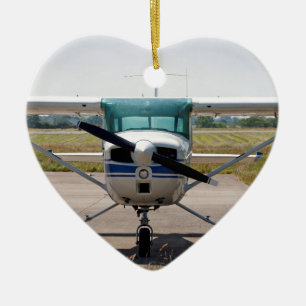 Ornement Cœur En Céramique Avion léger Cessna