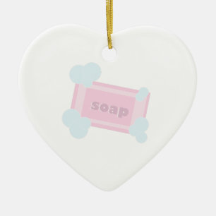 Ornement Cœur En Céramique Barre de savon