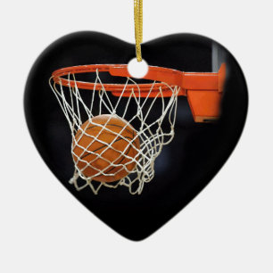 Ornement Cœur En Céramique Basket