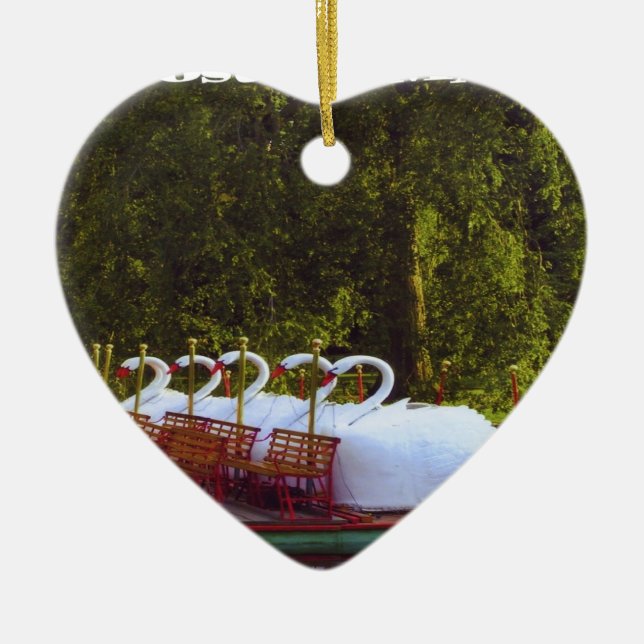 Ornement Cœur En Céramique Bateaux Boston Swan (Devant)