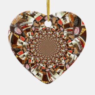 Ornement Cœur En Céramique Beaux gâteaux et desserts