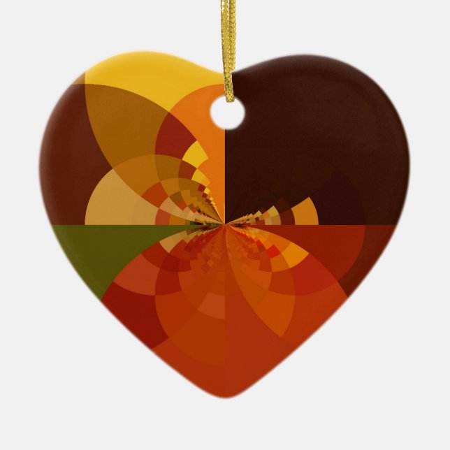 Ornement Cœur En Céramique Belle Terre Art Abstrait Imprimer (Devant)