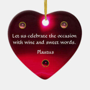 Ornement Cœur En Céramique CAMEO ANTIQUE, DAME AUX CITES DE VIN DE RAISINS Co