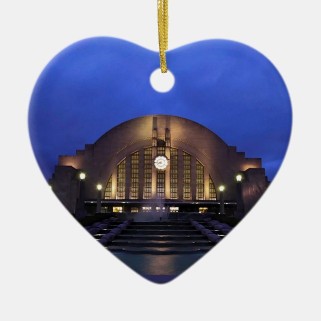 Ornement Cœur En Céramique Centre de terminal/musée des syndicats de (Devant)